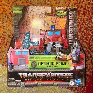 NIB - Transformers Rise of the beasts Optimus Prime and Chainclaw toy